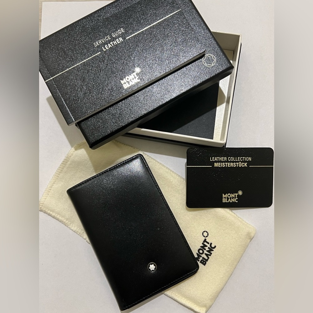 Mount Blanc Meisterstuck Card Holder Wallet - Black - Preowned